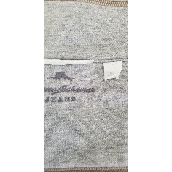 Tommy Bahama Jean 1/4 Zip Sweater Men Large Reversible Neutral Tone Long Sleeve - Picture 7 of 12